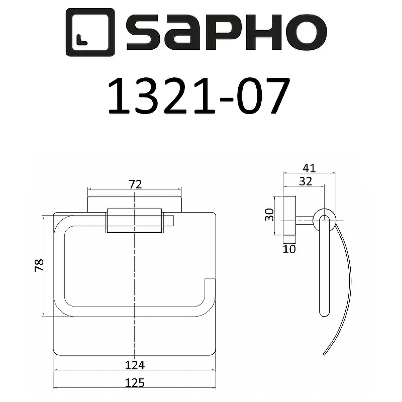 Держатель туалетной бумаги Sapho Olymp 1321-07, хром