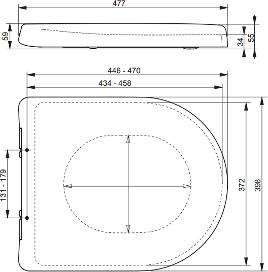 Унитаз керамический Black&White W-751