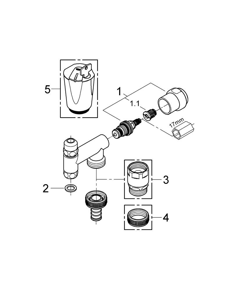 Угловой вентиль Grohe Eggemann 41030000