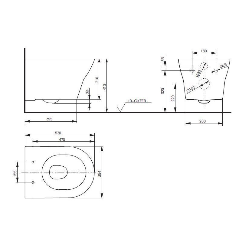 TOTO MH Унитаз подвесной 39.4x53x33.9см, безободковый, Tornado Flush, CeFiONtect, цвет: белый