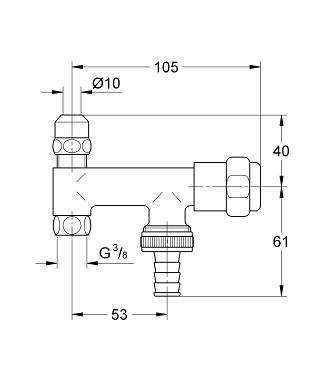 Угловой вентиль Grohe Eggemann 41030000