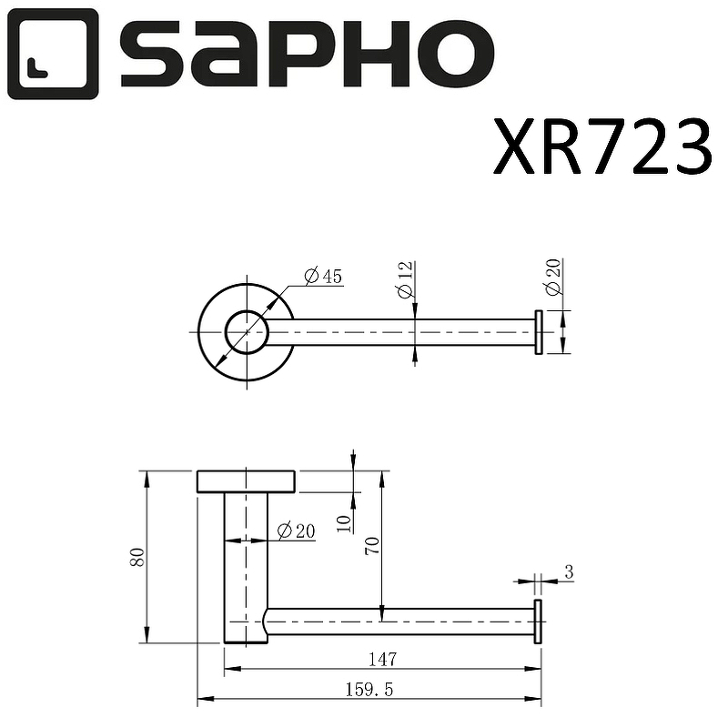 Держатель туалетной бумаги Sapho X-Round XR723, хром