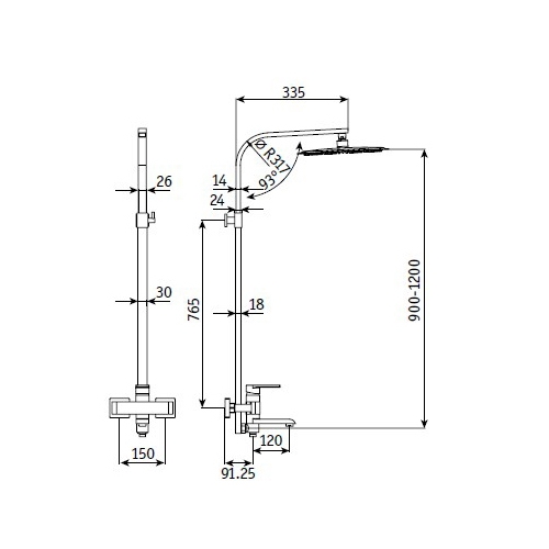 Душевая стойка RGW Shower Panels SP-30