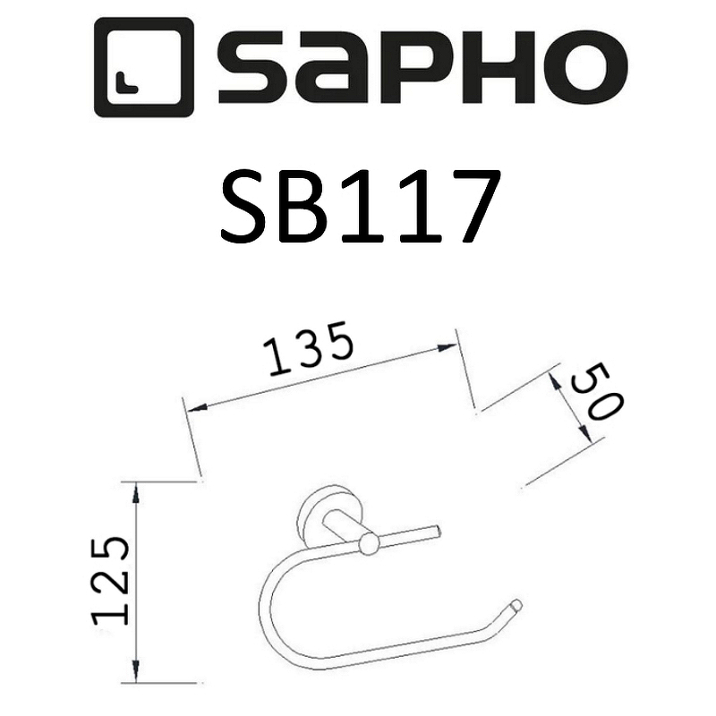 Держатель туалетной бумаги Sapho Samba SB117, хром