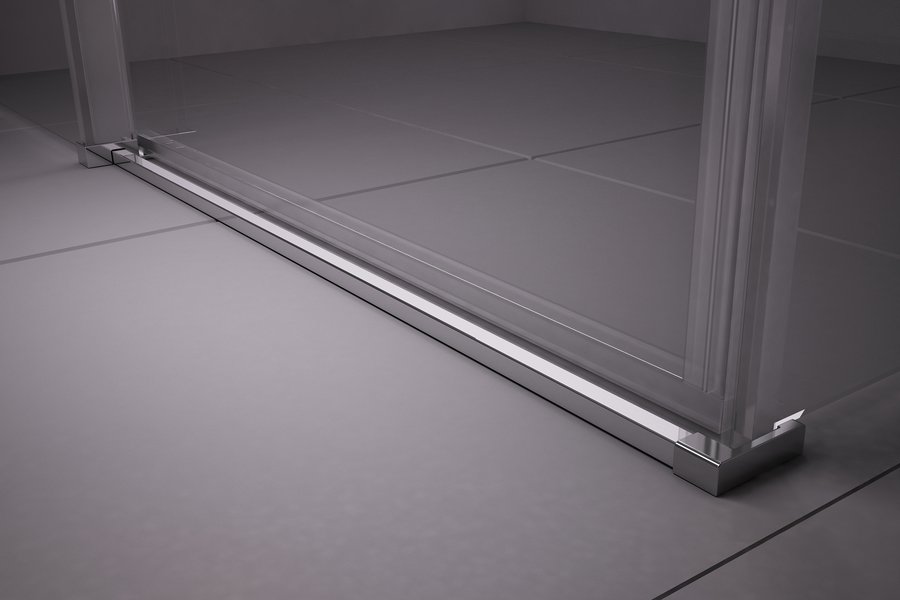 Душевые двери MSD2-100 L профиль белый, прозрачное стекло Transparent