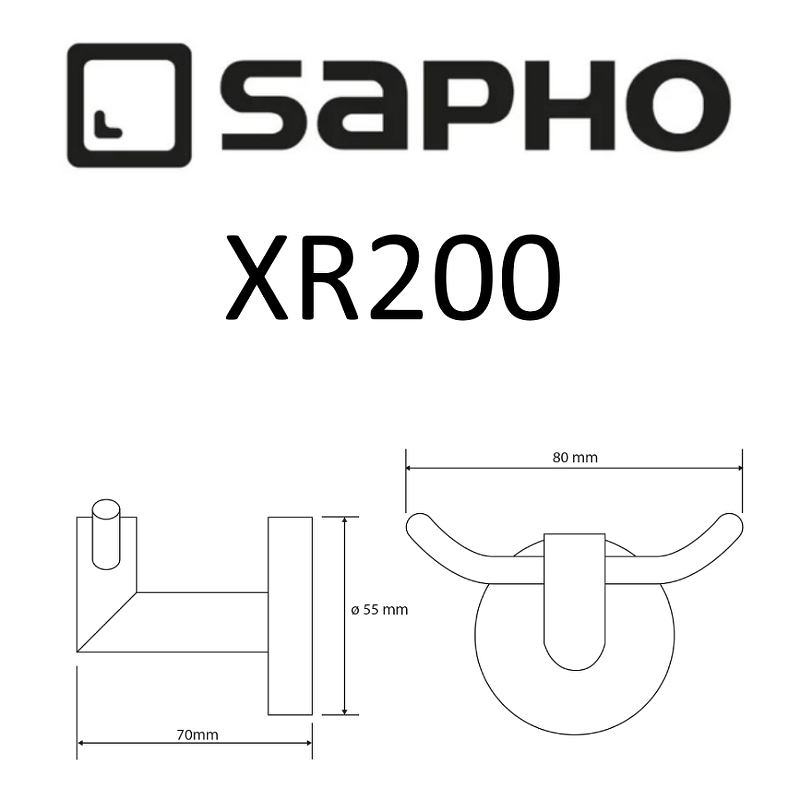 Крючок Sapho X-Round XR200, хром