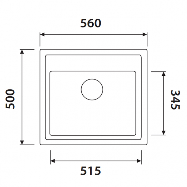 Кухонная мойка KAISER KGM-5750 гранит (KGM-5750-W)