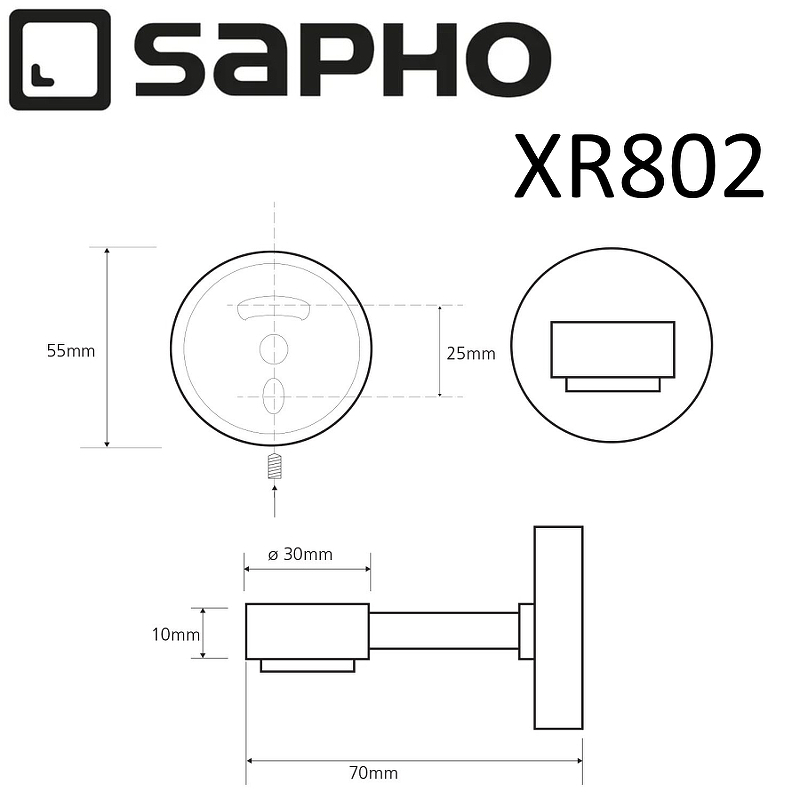 Магнитный держатель для мыла Sapho X-Round XR802, хром