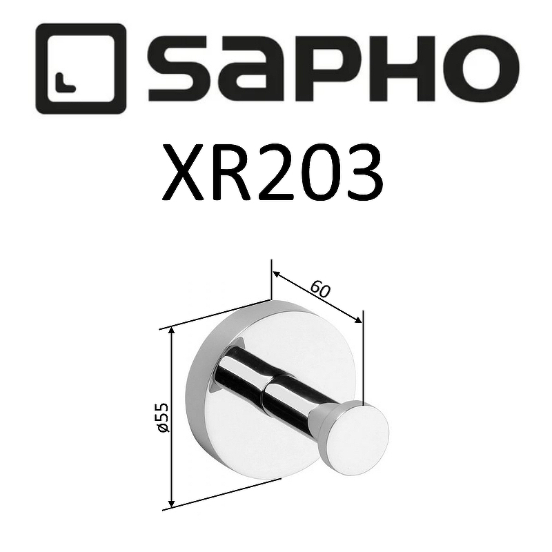 Крючок Sapho X-Round XR203, хром