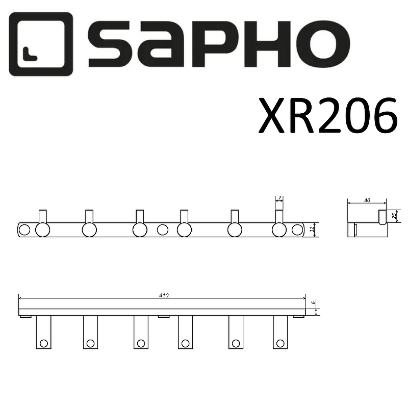 Крючок Sapho X-Round XR206, хром