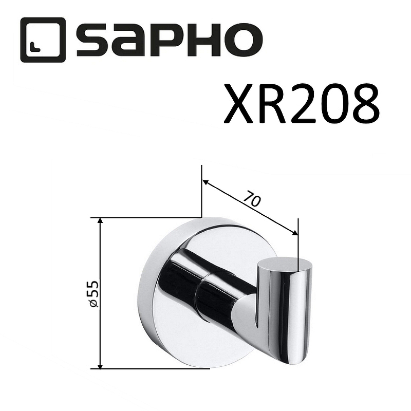 Крючок Sapho X-Round XR208, хром