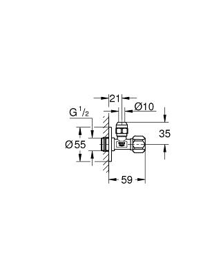 Угловой вентиль Grohe 2202300M