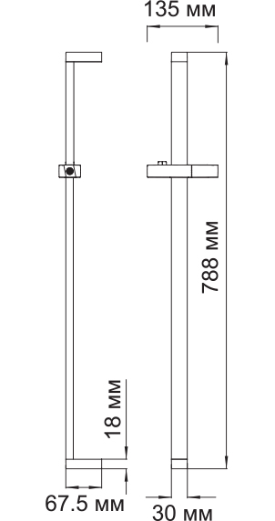 Стойка душевая Wasserkraft A048