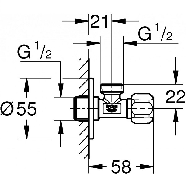 Угловой вентиль Grohe 22032000
