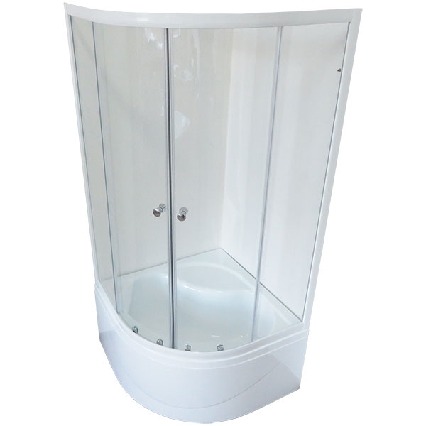 Душевой уголок 100х100 см Royal Bath BK RB100BK-T стекло прозрачное с поддоном
