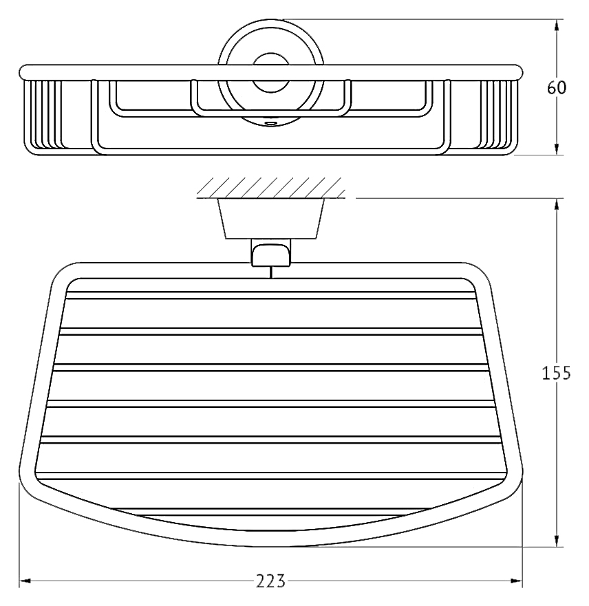 Полка FBS Vizovice VIZ 048 22 см