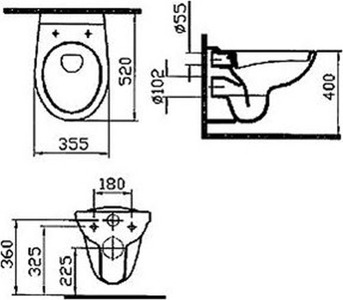 Инсталляция с унитазом Vitra Norm Fit 9773B099-7207, крышка микролифт, клавиша хром, комплект