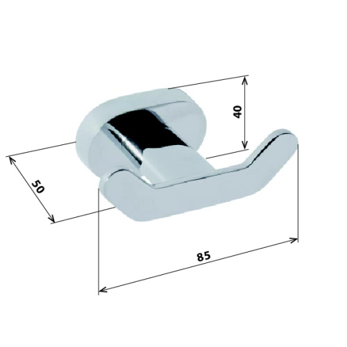 Крючок для полотенец Bemeta Oval 118406031 хром