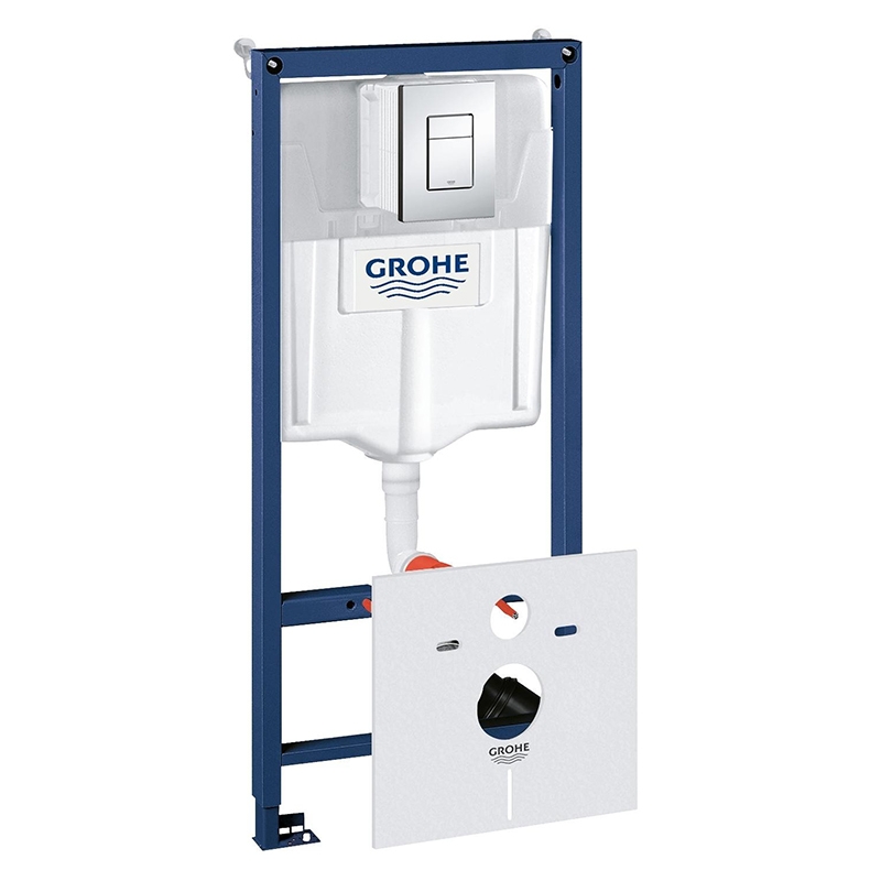 Система инсталляции для унитазов Grohe Rapid SL 38775001 4 в 1 с кнопкой смыва хром